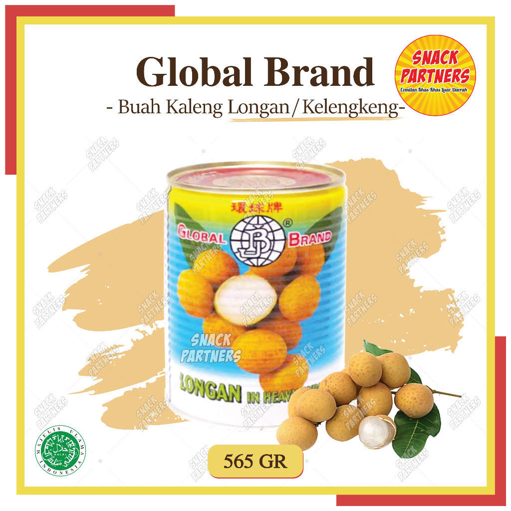 

GLOBAL BRAND LONGAN in Heavy Syrup 565 GR - Buah Kaleng Kelengkeng Klengkeng Lengkep Dalam Sirup - AMR