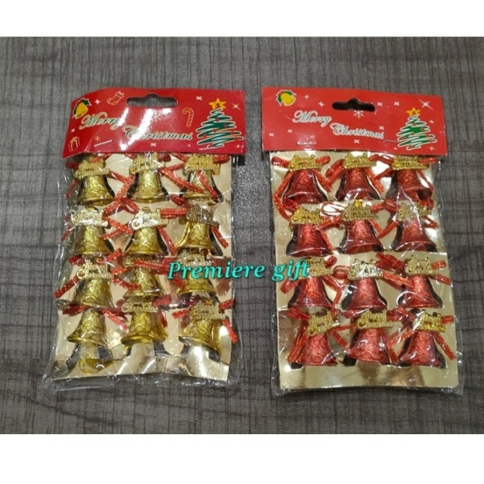 

lonceng hiasan dekorasi pohon natal - Merah