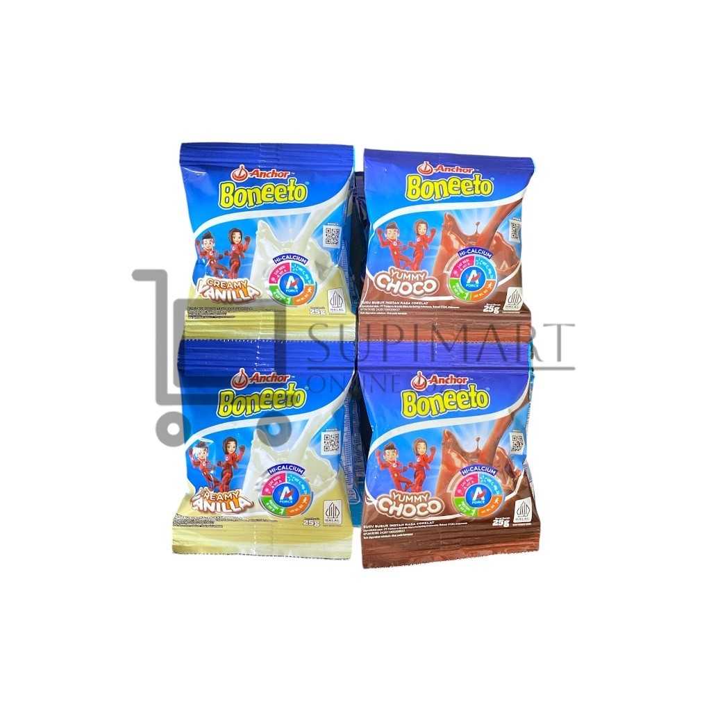 

Boneeto Susu Bubuk 25gr Isi 10pc Sachet All Varian / Nutrisi untuk Daya Pikir dan Tubuh Aktif Anak / Boneto Susu Bubuk 25gr