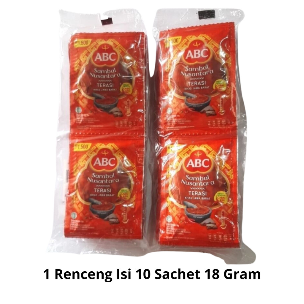 

ABC Sambal Terasi 1 Renceng 10 Sachet 18 Gram