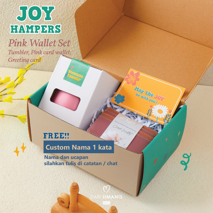 

[New Arrival] Joy Hampers - Souvenir Kado Ulang Tahun hadiah anniv gift box hampers graduation gift - PINK WALLET SET, Lime Green