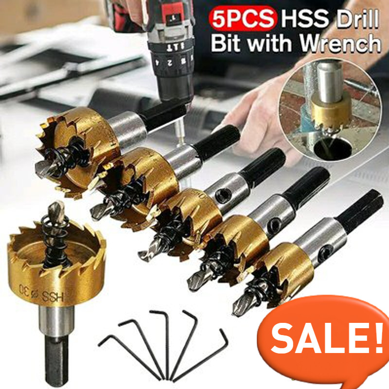 MATA BOR CARBIDE TIP WOOD METAL HOLE CUT 1 SET 5PCS / HOLE SAW HOLE SAW BESI ORIGINAL PRODUC