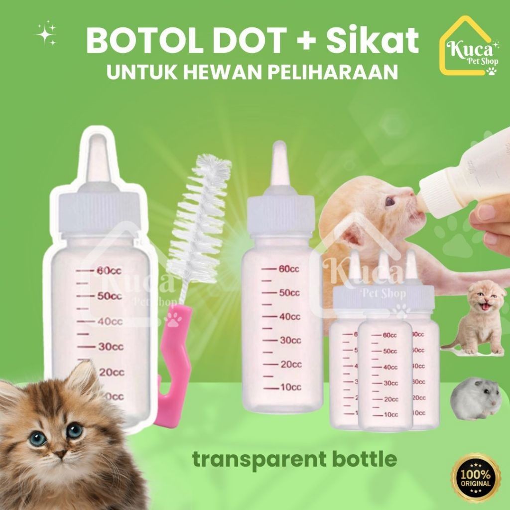 Botol Dot Anabul Baru Lahir Dot Kitten Puppy Botol Susu Anak Kucing Anjing Botol Susu Kucing