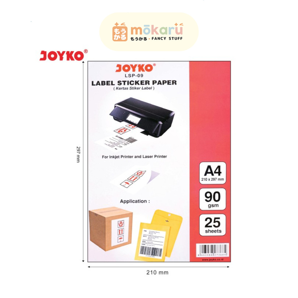 

Joyko Label Sticker Paper LSP-09 / Kertas Sticker Label A4 25 Sheets Berkualitas