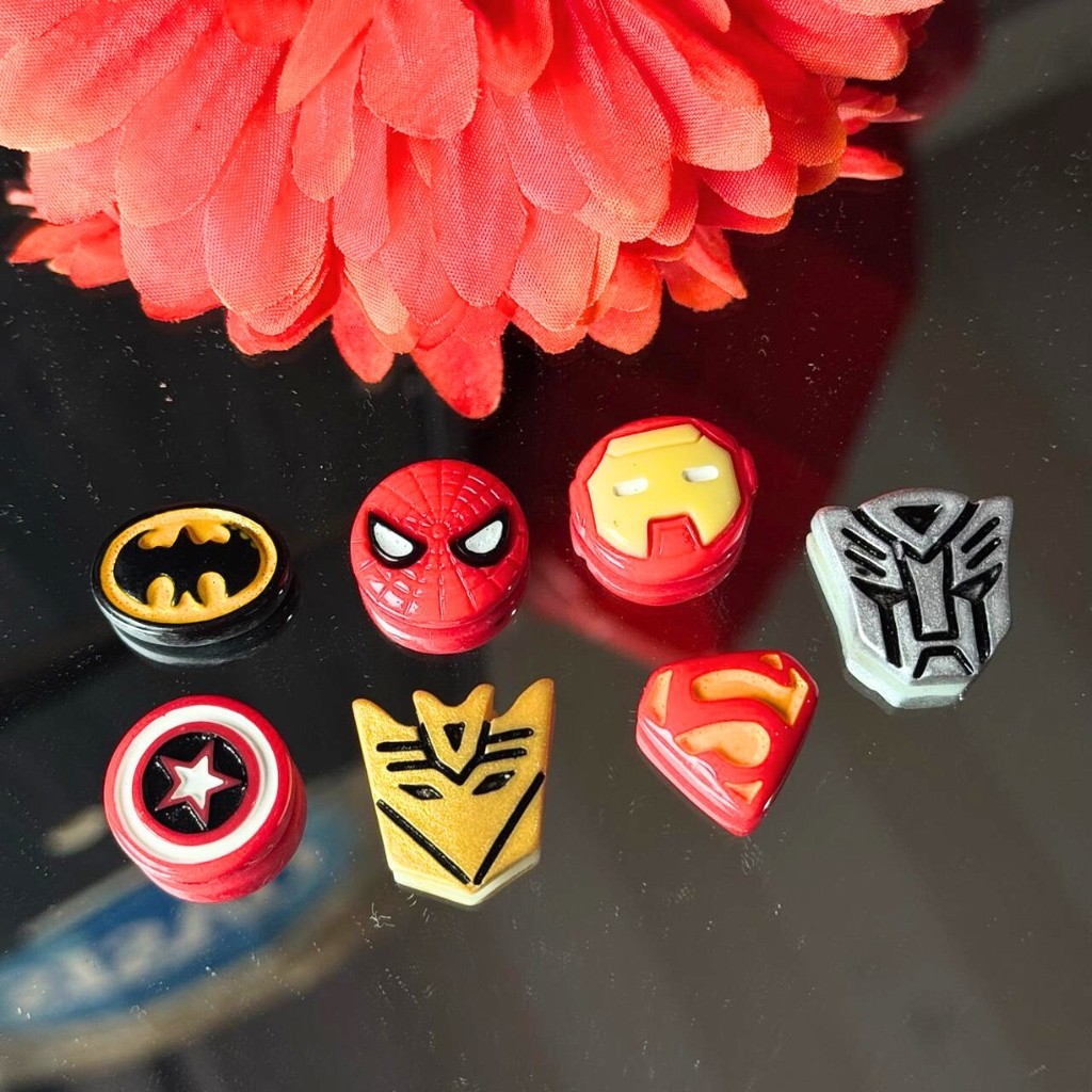 SUPER HERO LOGO CHARM hiasan unik karakter jagoan mavel robot cfc