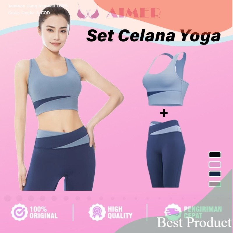 AIMER Setelan olahraga wanita / Setelan Gym Wanita / Baju Yoga Wanita set/baju fitness wanita set 88