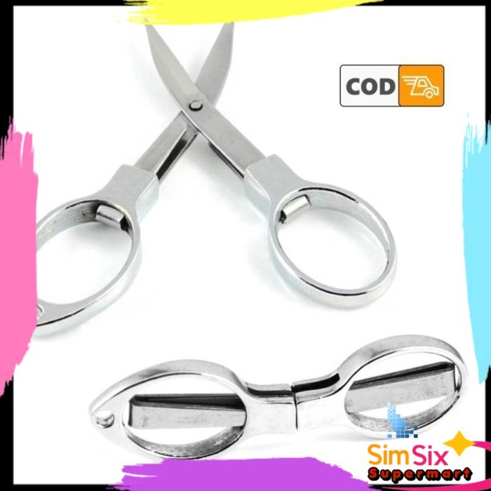 

GUNTING LIPAT MODEL KACAMATA mini portable stainless steel travel folding scissors gunting kecil