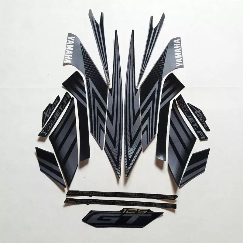 Stiker Striping Motor Xeon Gt 125 2014 HITAM  Sticker Lis Body Standar COD