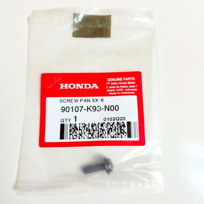 Baut (Screw Pan 5X16) Scoopy eSP K93 ORI AHM 90107K93N00 BERKUALITAS