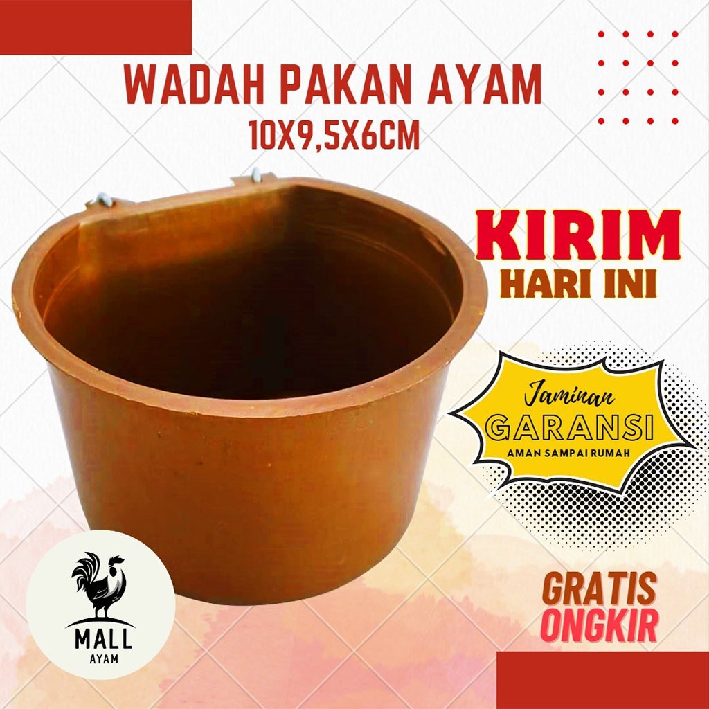 AYAM MALL Cepuk Kawat Plastik Gantung Sangkar Kandang Ayam Cepuk Plastik Wadah Tempat Pakan Makan Mi