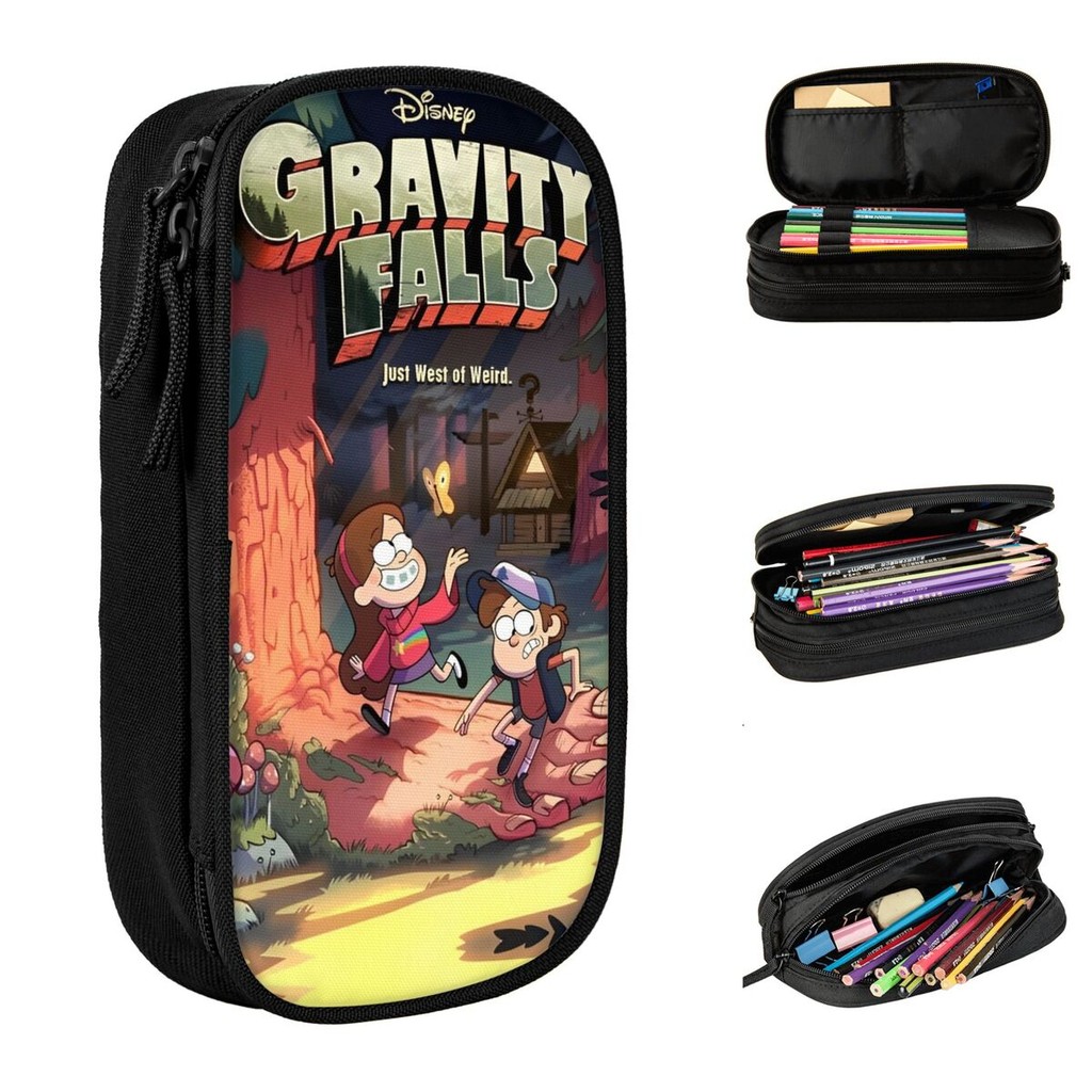 

Gravity Falls Dipper And Mabel Pencil Case Cute Cartoon Anime Pen Box Pencil Bags Girl Boy Big Capacity Office Gift Pencil Box