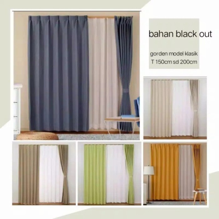 GORDEN BLACKOUT POLOS JENDELA MINIMALIS MODEL PLISKET