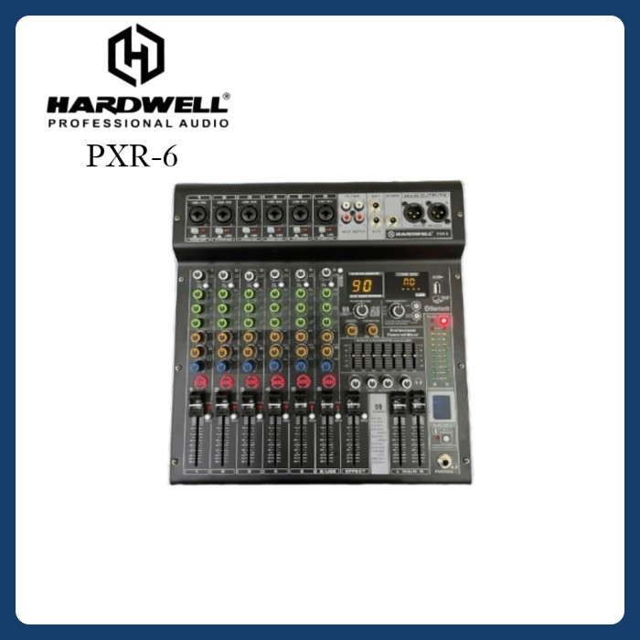 Power Mixer Audio Hardwell PXR 6 / PXR6 Professional Audio Mixer Karaoke USB Bluetooth Original