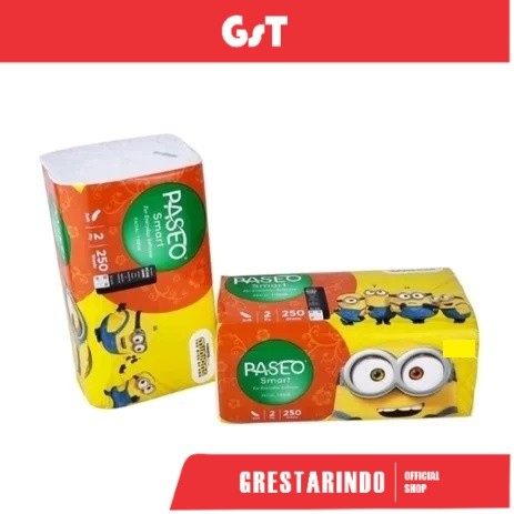 TISSUE PASEO SMART 250 SHEETS 2 PLY SOFT PACK FACIAL TISU WAJAH PERLENGKAPAN PERAWATAN RUMAH TISSUE 