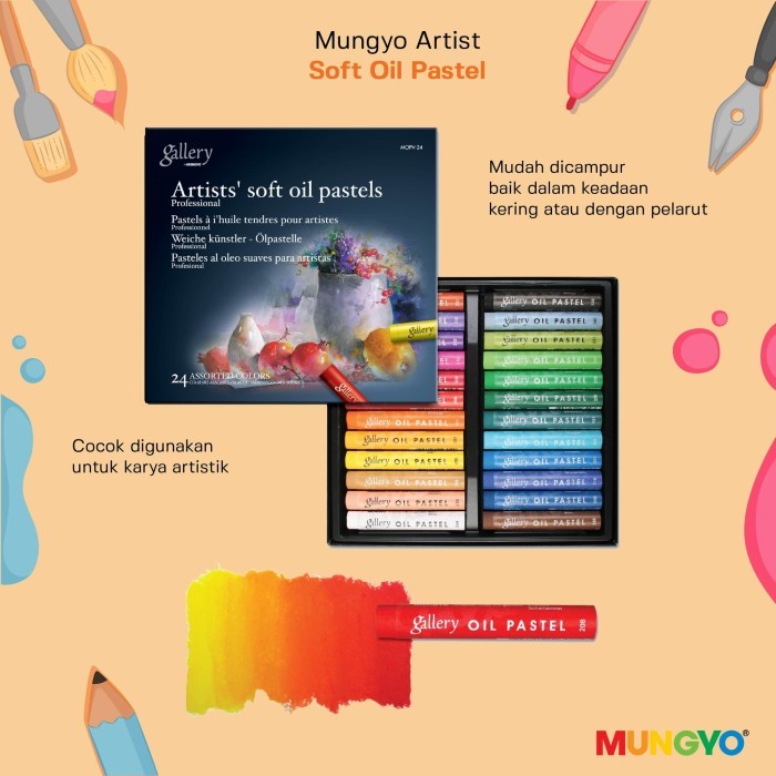 

best -Mungyo - Artist Soft Oil Pastel/Crayon Minyak 24 PCS
