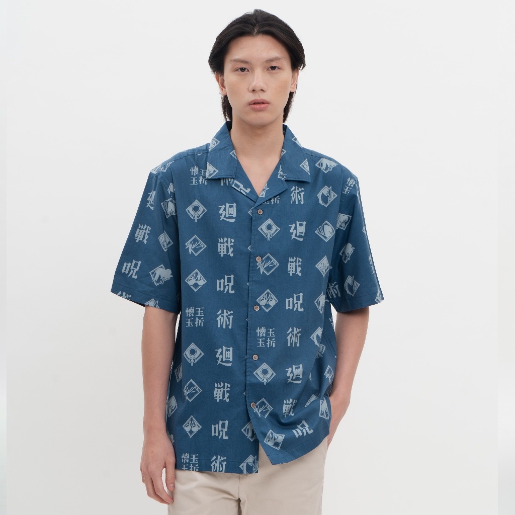 M231 - Kemeja Jujutsu Kaisen Hidden Inventory Biru 0496A BARU