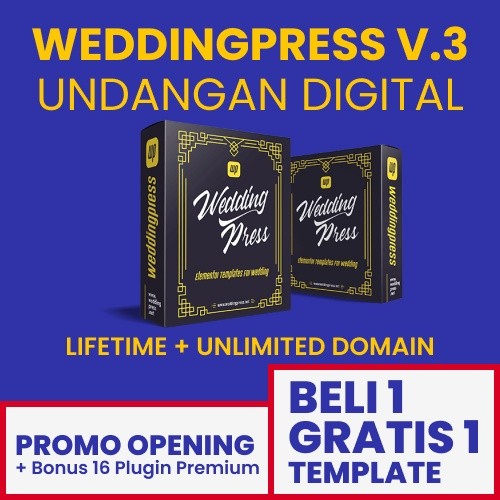 WEDDINGPRESS V3 TEMPLATE UNDANGAN DIGITAL WORDPRESS ELEMENTOR TERBARU