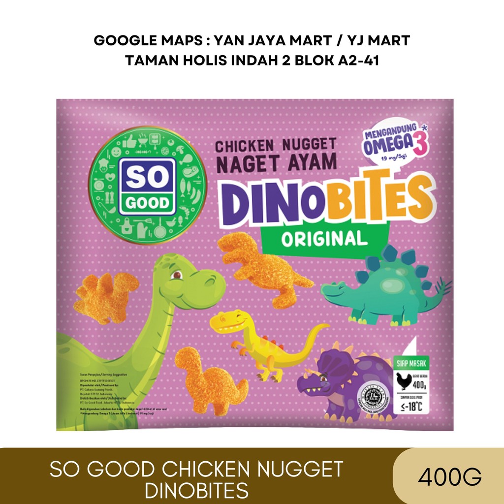 

So Good Chicken Nugget / Naget Ayam / Dinobites Original 400g