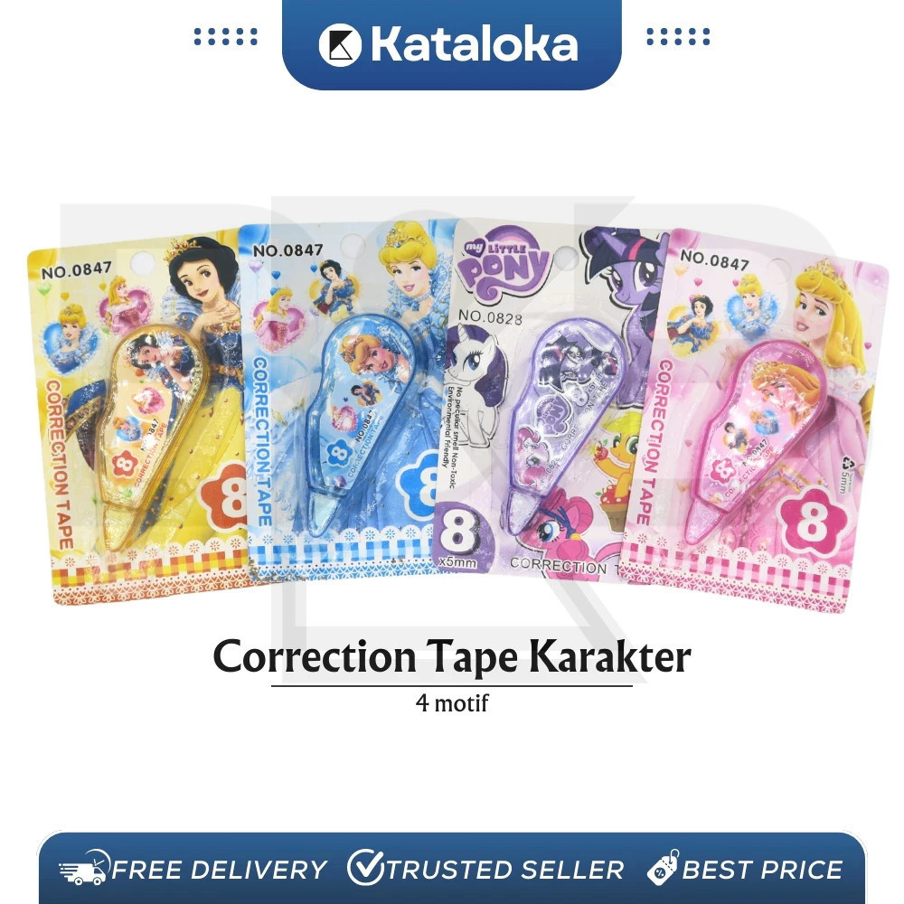 

GROSIR!!! (1 BOX isi 48 PCS) Correction Tape Students Stationary School Supplies 12M Multiple Color Tipe-x Karakter Lucu Penghapus PenaTip-ex Kertas Mini