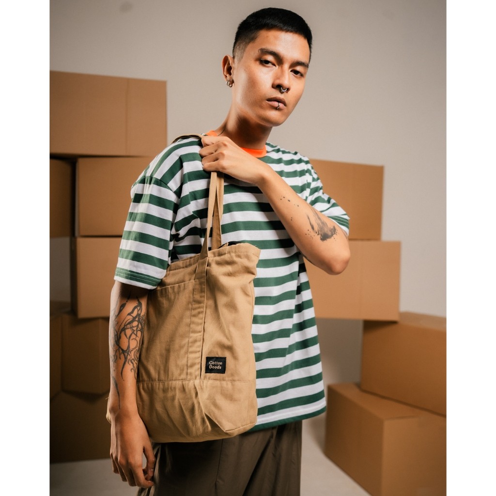 Cotton goods Tote Bag Baby Kanvas Tas Simple Unisex Terlaris