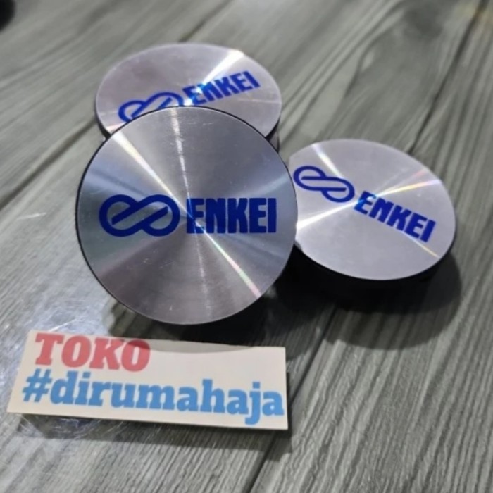 Terlaris -tutup velg dop roda variasi 5.8cm enkei racing - lgo enkei merah