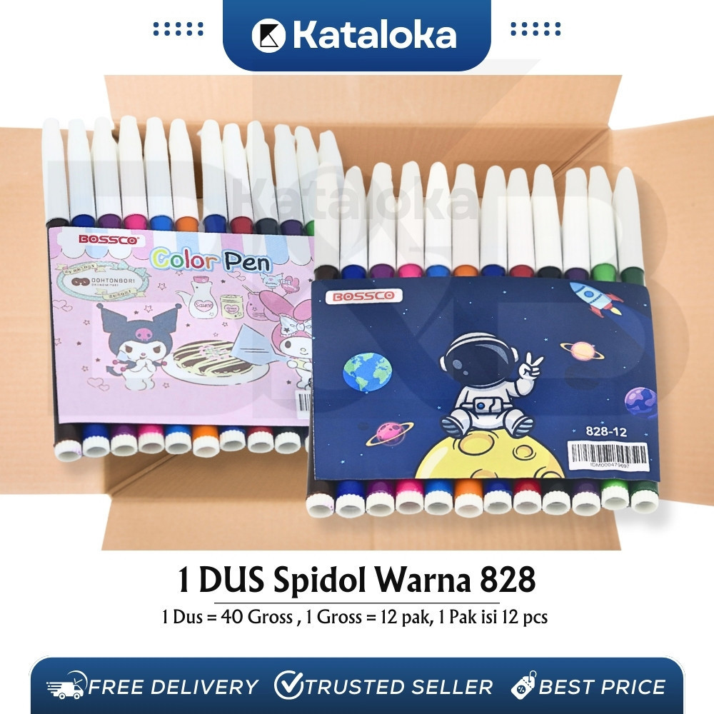 

GROSIR!!! (1 DUS ISI 5760 PCS) Spidol BOSSCO 12 WARNA KECIL/ Spidol 12 warna BOSSCO/ BOSSCO pw 12 warna kecil