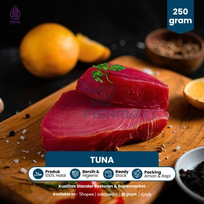 

Ikan Tuna Steak Fillet/Tuna Parcel Beku Frozen Premium - Tuna Steak 500gr