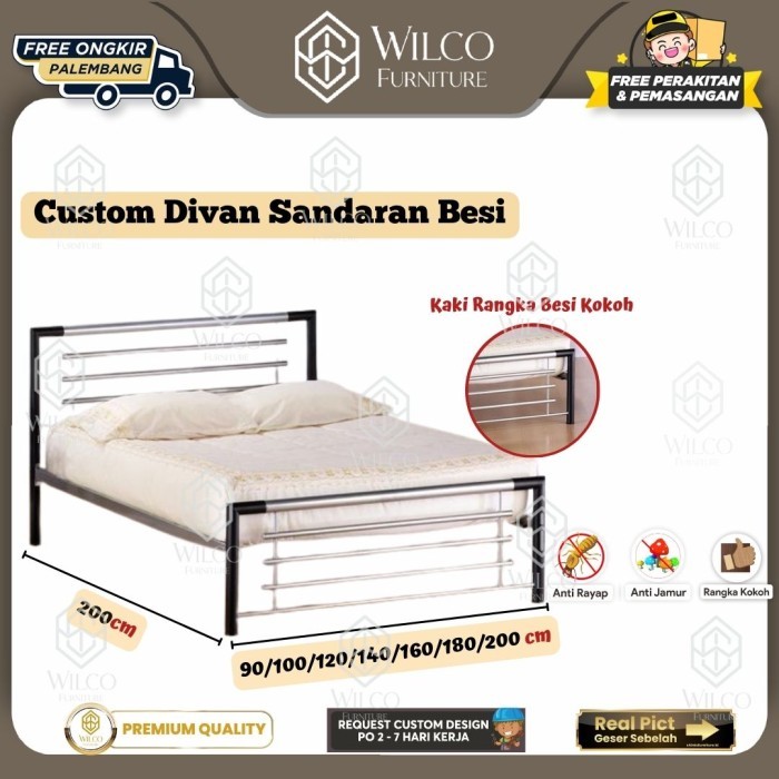 Custom Divan Sandaran Besi | Divan Sandaran Besi Minimalis | Custom Divan Sandaran Palembang - 100x2