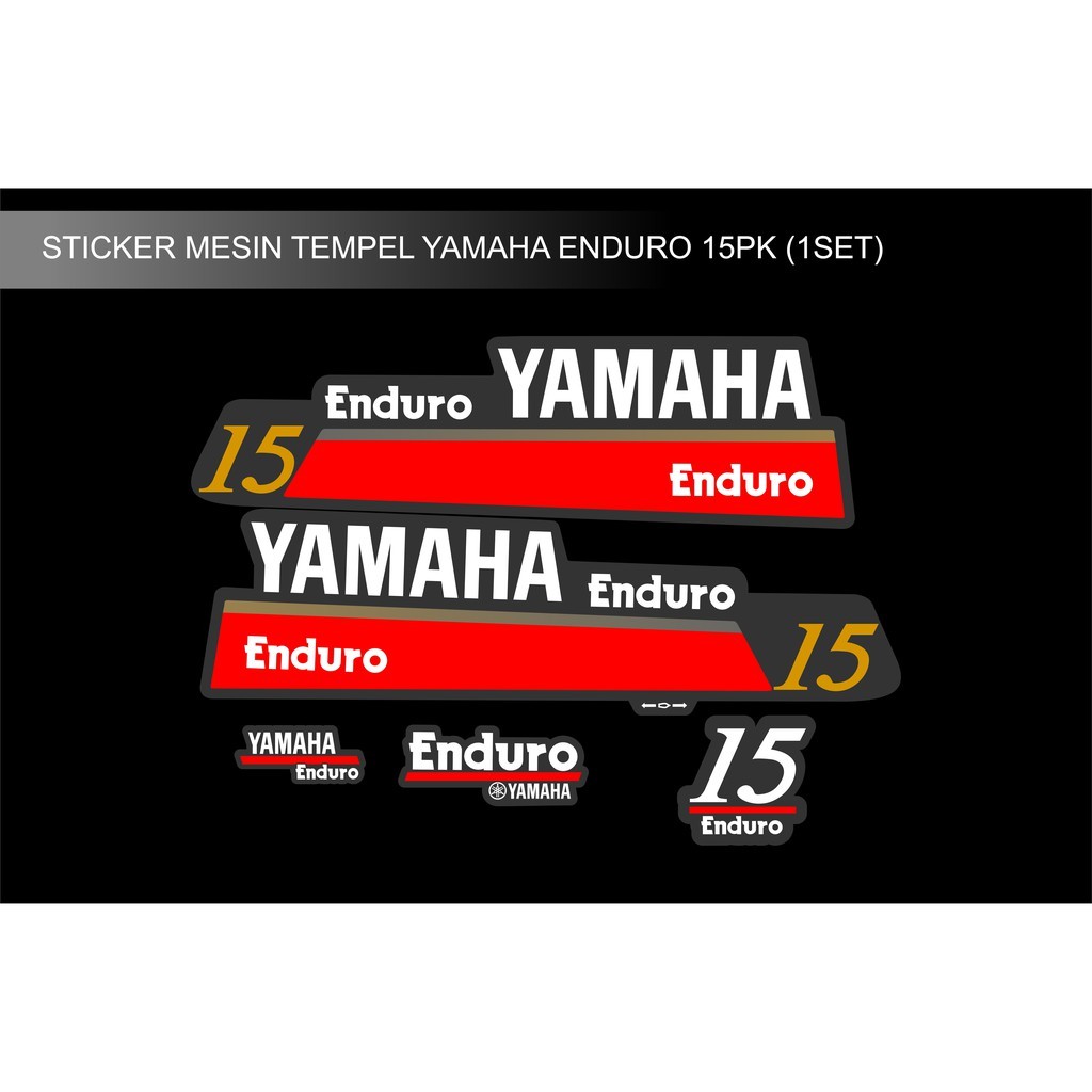 STICKER STIKER MESIN TEMPEL YAMAHA ENDURO 15PK