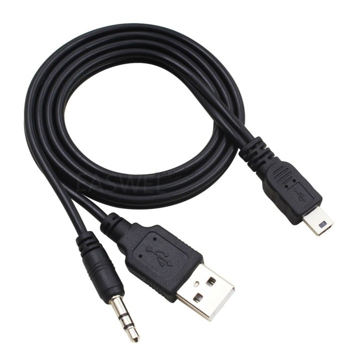 Kabel Splitter Micro USB To Jack AUX + USB Male Speaker Sound 50 cm