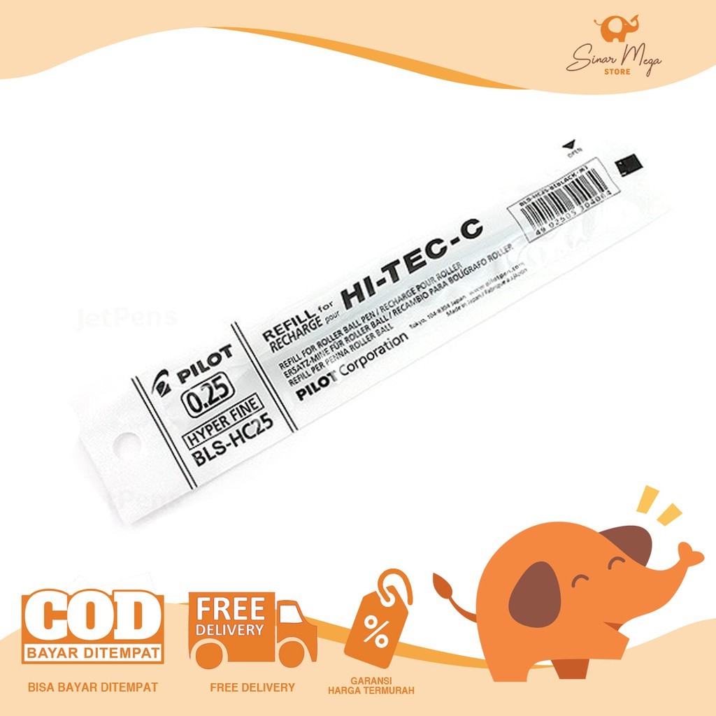 

Pilot REFILL Isi Ulang Pulpen Ballpoint Hi Tec 0.25mm Black & Blue Pena Murah Berkualitas