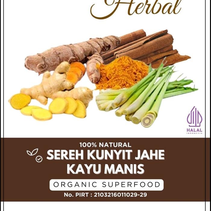 

Sereh Kunyit Jahe dan Kayu Manis isi 30 tea bag Minuman - 20 tea bag