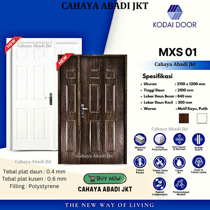 Pintu Utama Kodai MXS01 / Pintu Rumah Baja Kodai MXS 01 / Pintu Baja Kodai MXS-01