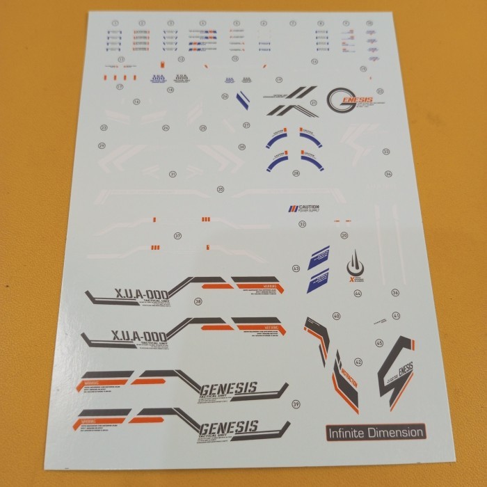 MG 1/100 INFINITE DIMENSION DELUXE EDITION WATER DECAL