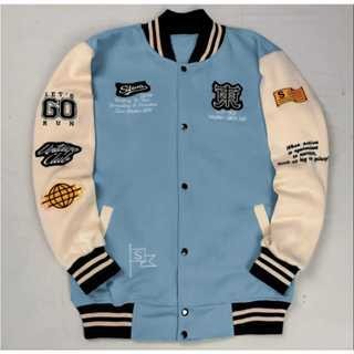 Varsity Jacket Baseball Vintage - Jaket Varsity Salvio Hexia Denim - Jaket Baseball Pria Wanita Prem