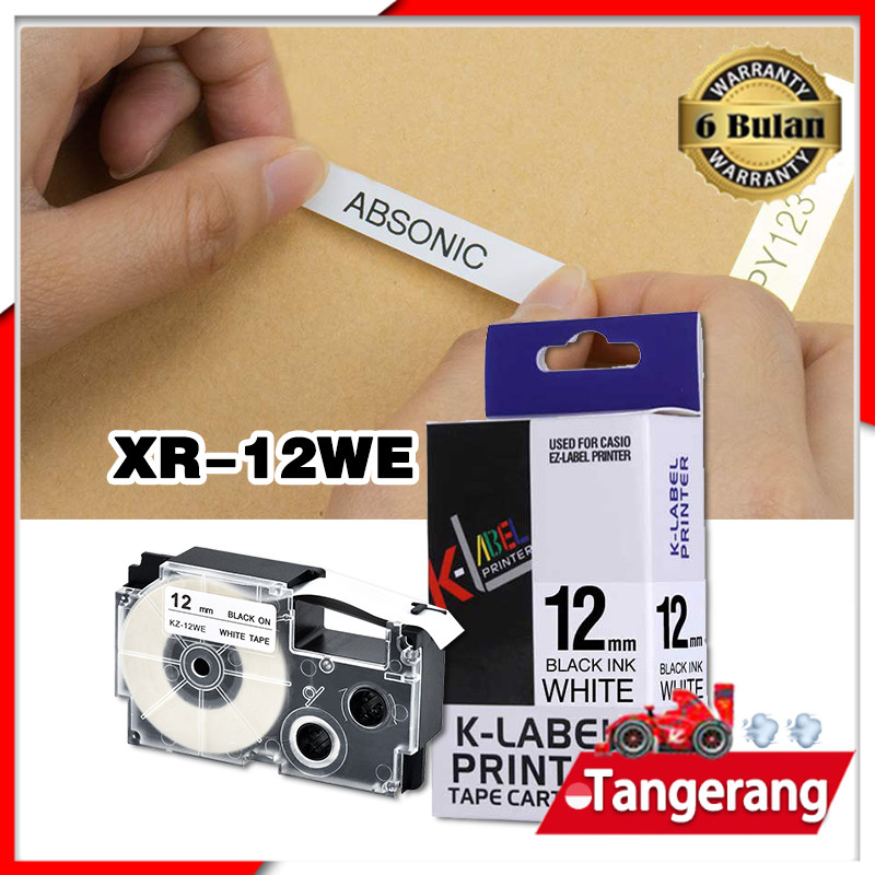 

Label Tape Casio ABS 12mm Compatible XR Tape XR12WE XR12YW