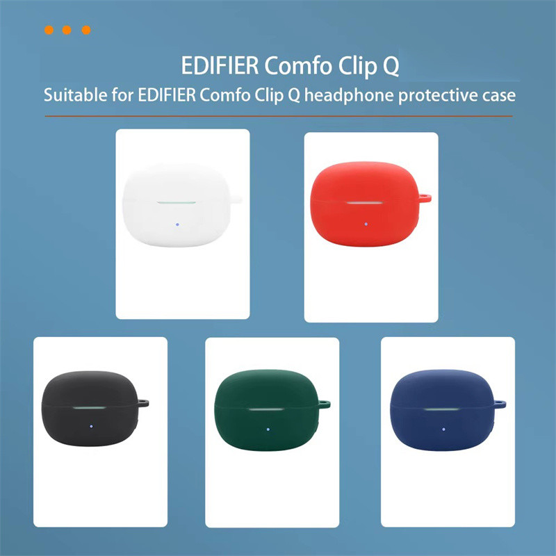 Untuk EDIFIER Comfo Clip Q Cover Kotak Earphone Bluetooth Casing Silikon Lembut untuk EDIFIER Comfo 