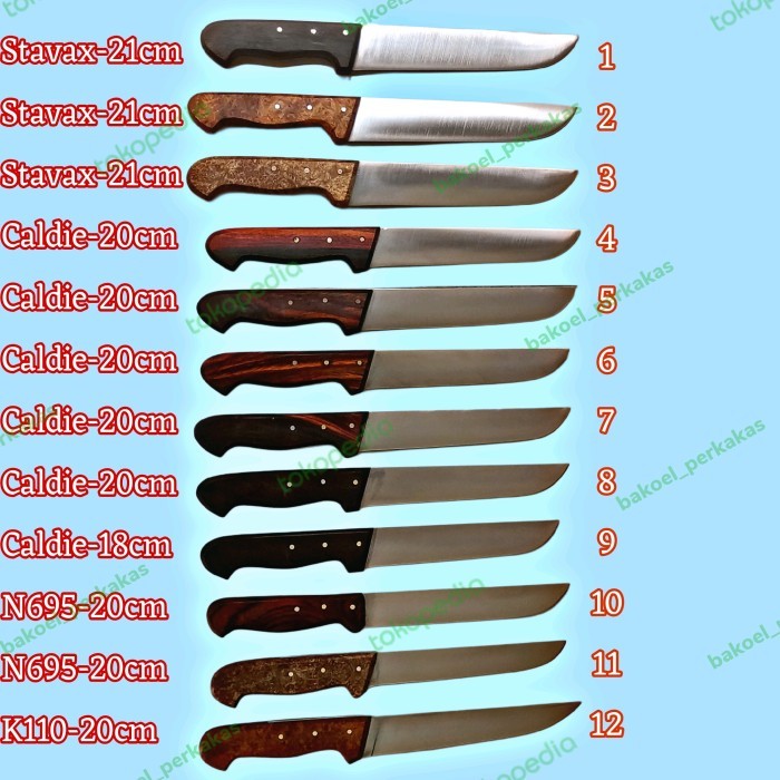promo  -Pisau Sembelih Tahan Karat Baja Stavax Bohler N695 K110 Caldie - N695