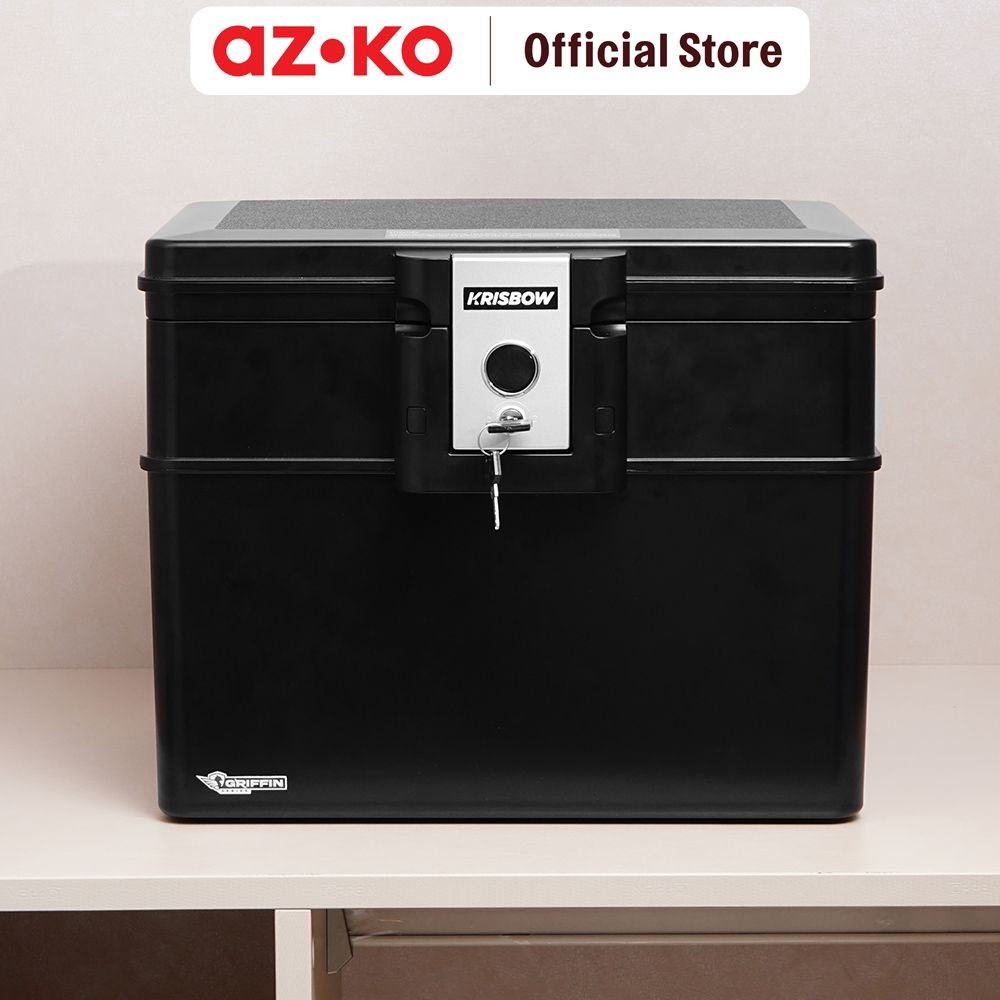 AZKO Krisbow Griffin Brankas Tahan Api Chest Fire Safe Brangkas Safety Box Tempat Barang Berharga Be