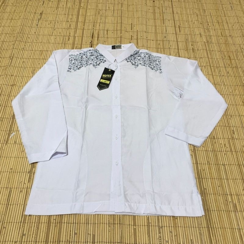 Baju Koko Remaja SMA SMP SD Putih Lengan Panjang Grosir Baju Sekolah Koko Anak Tasik