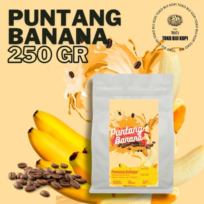 

KOPI ARABIKA PUNTANG BANANA ROASTED BEAN COFFEE - 250 GRAM - super fine