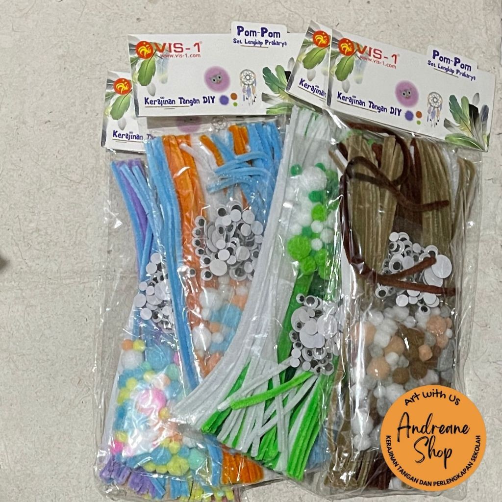 

DIY Handicraft Kit Pompom Pipe Cleaner Set Lengkap – Kreasi Lucu Seru dalam Satu Paket | VIS-1