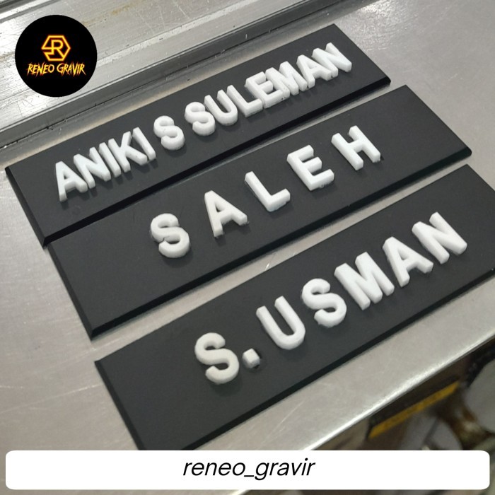 

[New Collection] papan nama timbul 3d murah/name tag timbul 3D - paku