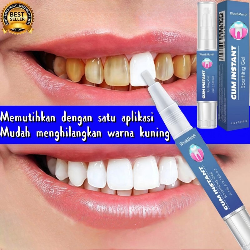 Pena Pemutih Gigi GUM INSTAN 4ml Pena Esensi Pemutih Gigi Instan Pena Pemutih Gigi Soda Tartar Remov