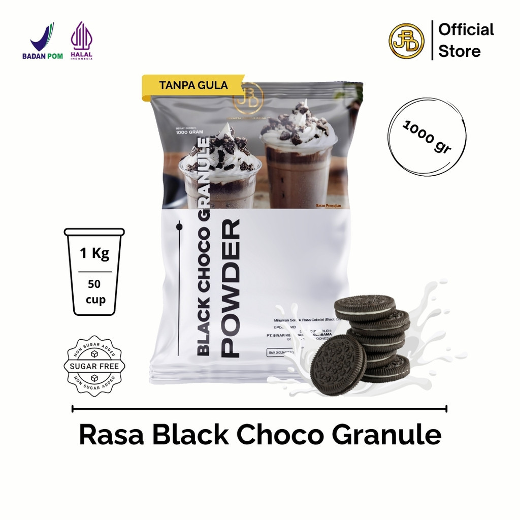 

New Bubuk Minuman Premium BLACK CHOCO GRANULE -Jakarta Bubble Drink | BPOM&HALALPremium