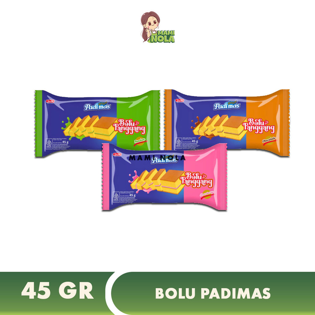 

Padimas Bolu Panggang Aneka Rasa Strawbeery Coklat Pandan 45gr