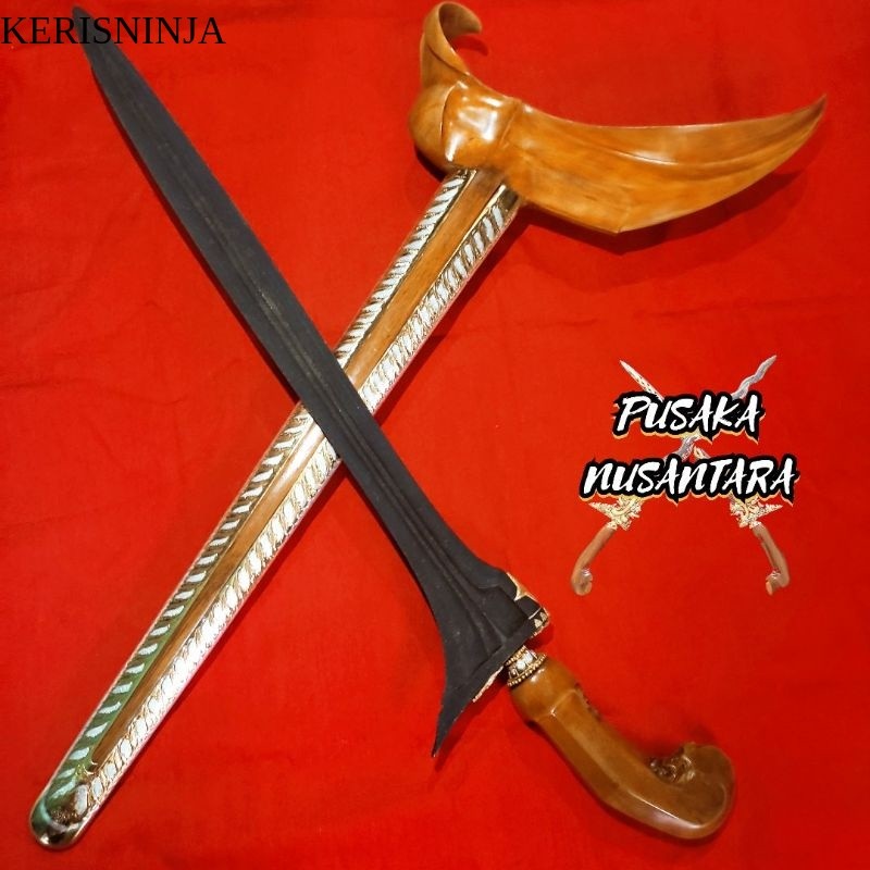 Keris Condong Campur Sepuh Kinatah Emas Murni Pamor Keleng Tangguh Mataram Sultan Agung NJ15