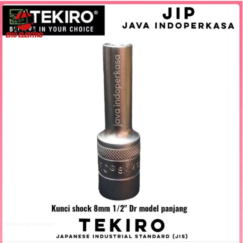 EES - TEKIRO deep wall 8 mm mata kunci shock panjang