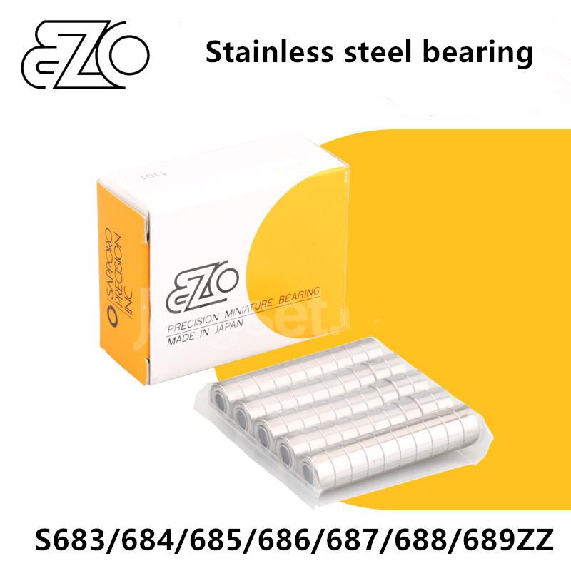 10pcs JAPAN EZO stainless steel bearing S683ZZ S684ZZ S685ZZ S686ZZ S687ZZ S688ZZ S689ZZ 683 684 685