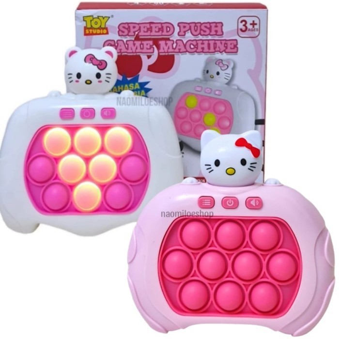 POP IT ELEKTRONIK HELLO KITTY Mainan Edukasi Anak Squishy Viral Push Bubble Game Pop It Nyala Musik 